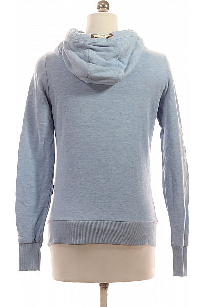 Naketano Dámská modrá melírovaná mikina s kapucí přes hlavu a vysokým límcem Vel. XS | Naketano | obrázek 3