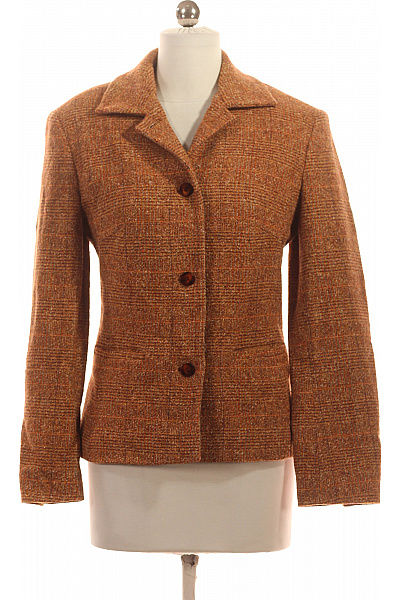 Krátký Dámský Kabát Vlněný Hnědý BANDOLERA Vel. 34