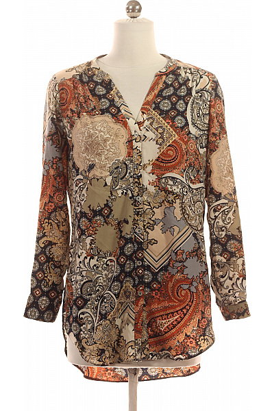 Wallis Dámská Dlouhá Košile S Potiskem Paisley A Ornamenty Ležérní Velikost 36