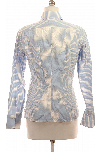 van Laack Dámská modrá bílá pruhovaná košile s dlouhým rukávem vypasovaná business Velikost 34 | van Laack | obrázek 3