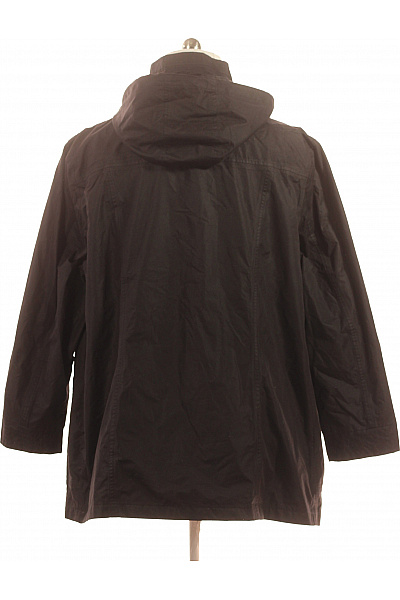 Ulla Popken Dámská polyesterová přechodová bunda s kapucí černá lehká outdoorová Velikost 50/52 | Ulla Popken | obrázek 3