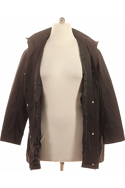 Ulla Popken Dámská polyesterová přechodová bunda s kapucí černá lehká outdoorová Velikost 50/52 | Ulla Popken | obrázek 4