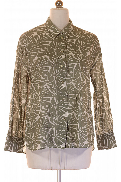 LIEBLINGSSTÜCK Dámská zelená košile dlouhý rukáv listový vzorovaná ležérní Velikost 38 | LIEBLINGSSTÜCK | obrázek 2