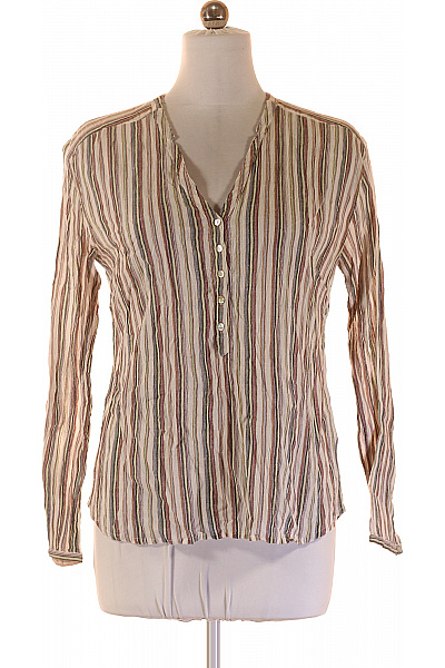 CULTURE Dámská bavlněná pruhovaná halenka s dlouhým rukávem propínací Vel. M | CULTURE | obrázek 2