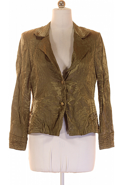 MADELEINE Dámský khaki blejzr vypasovaný elegantní se strukturou knoflíky Velikost 40 | MADELEINE | obrázek 2