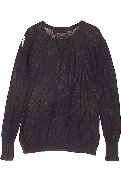 DESIGUAL Černá Fialová Květinová Pletená Dámská Halenka Dlouhý Rukáv Velikost m | DESIGUAL | obrázek 3