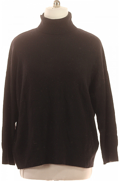 LAWRENCE GREY Dámský černý Rolák Volný Podzimní Elegantní Přes Hlavu Velikost 44