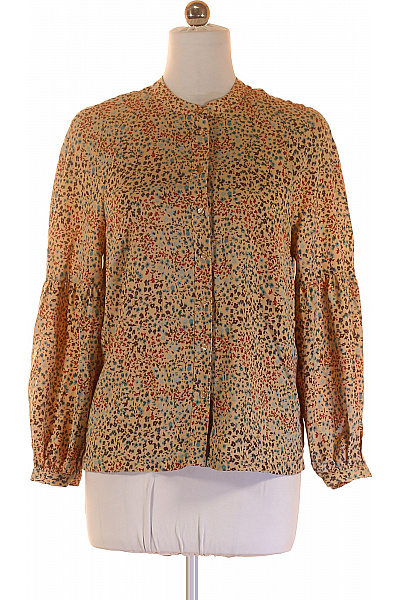 YAYA Dámská polyesterová košile dlouhý rukáv béžová květinová vzorovaná ležérní retro Vel. 38 | YAYA | obrázek 2