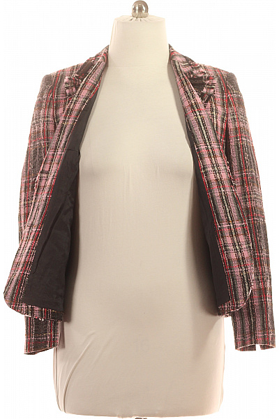 BASLER Vlněné sako dámské kostkované růžové šedé elegantní vypasované Vel. 40 | BASLER | obrázek 4