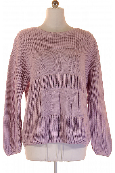 monari Dámský bavlněný fialový pulovr oversized hrubě pletený volný Vel. 42 | monari | obrázek 2