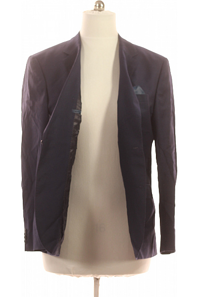 LAWRENCE GREY Vlněné modré elegantní společenské sako vypasované jednořadé Vel. 54 | LAWRENCE GREY | obrázek 3