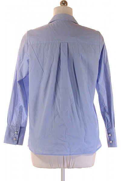 JETTE Dámská modrá polyesterová elegantní košile s dlouhým rukávem a perlovými aplikacemi Velikost 40 | JETTE | obrázek 3