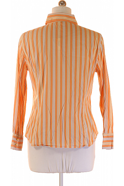 JETTE Dámská oranžová pruhovaná košile s dlouhým rukávem vypasovaná Velikost 42 | JETTE | obrázek 3