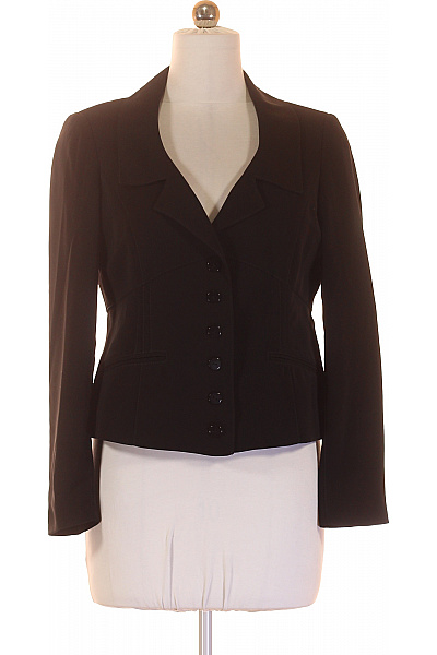 Marks & Spencer Polyesterový vypasovaný elegantní černé sako business jednořadé do pasu Velikost 14 | Marks & Spencer | obrázek 2