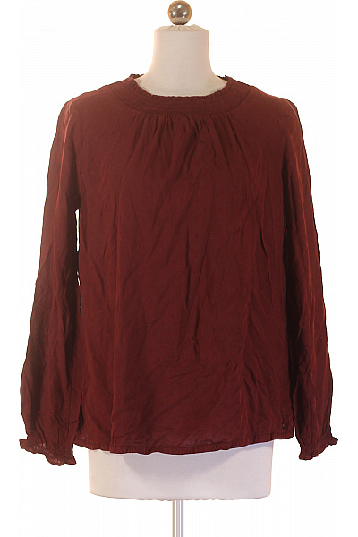 s.OLIVER Dámská vínová halenka s dlouhým rukávem a nabíranými rukávy Velikost 34 | s.OLIVER | obrázek 2