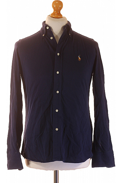 Ralph Lauren Pánská bavlněná tmavě modrá košile s dlouhým rukávem slim fit ležérní s výšivkou Velikost M | Ralph Lauren | obrázek 2