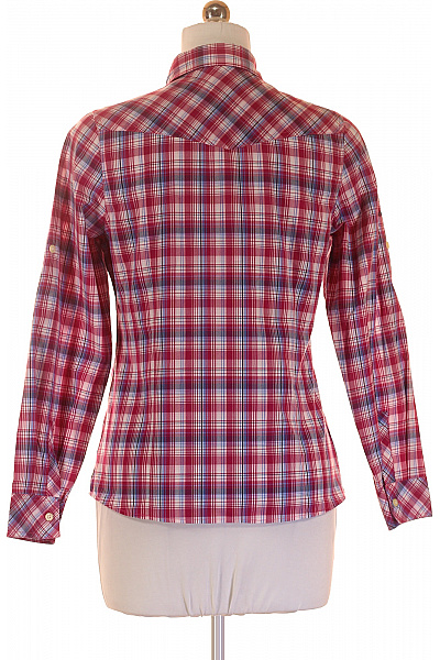 SCHOFFEL Dámská polyesterová kostkovaná červená modrá košile slim fit Velikost 38 | SCHOFFEL | obrázek 3