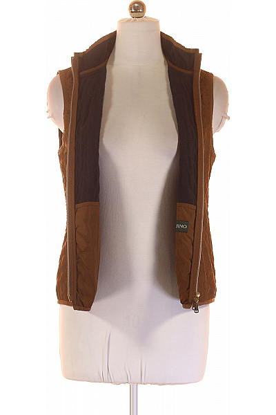 GOLFINO Dámská hnědá prošívaná krátká vesta podzimní lehká Vel. 38 | GOLFINO | obrázek 4