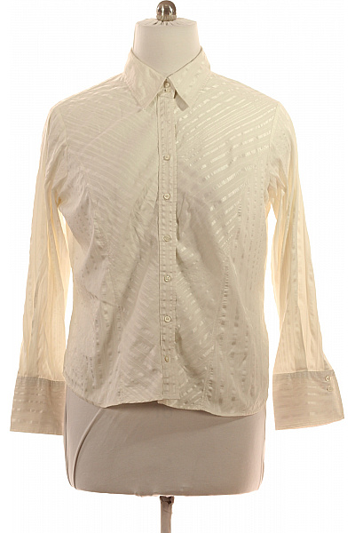 Marks & Spencer Dámská elegantní košile s dlouhým rukávem pruhovaná lesklá vypasovaná Vel. 20 | Marks & Spencer | obrázek 2