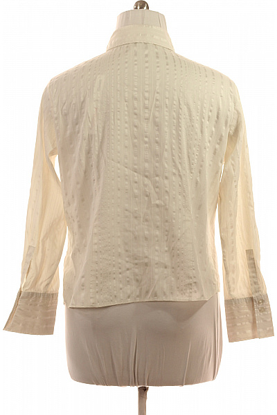 Marks & Spencer Dámská elegantní košile s dlouhým rukávem pruhovaná lesklá vypasovaná Vel. 20 | Marks & Spencer | obrázek 3