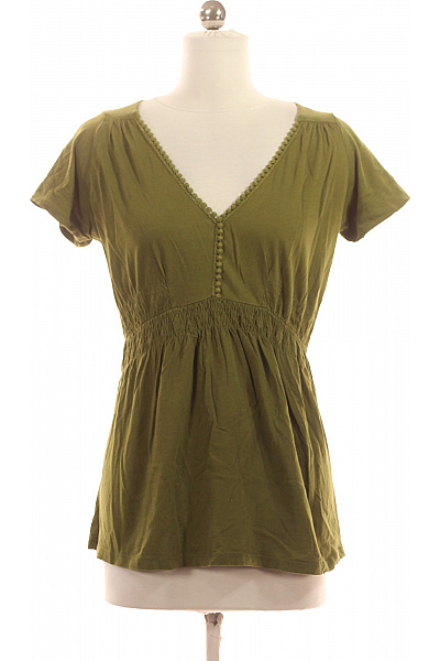 ZARA Dámské Tričko Zelené Second hand Vel. S | ZARA | obrázek 2