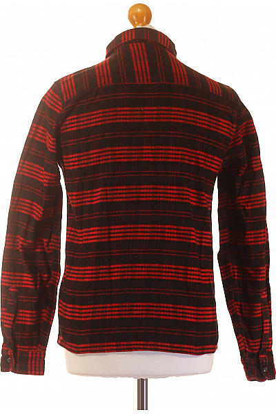 Topman Pánský bavlněný flaušový kabát krátký červenočerný vzorovaný na zip Vel. S | Topman | obrázek 3