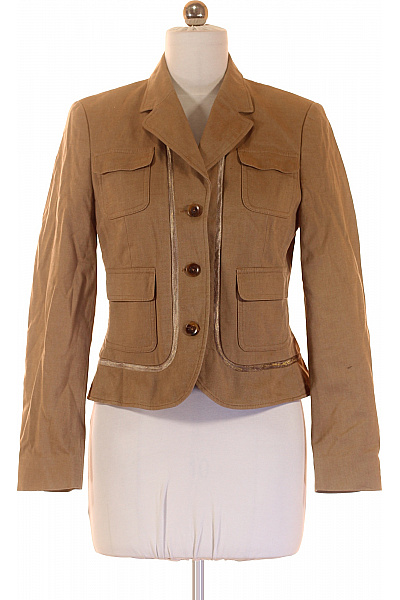 ST.EMILE Dámský hnědý blejzr vypasované vojenské kapsy elegantní na běžné nošení Velikost 38 | ST.EMILE | obrázek 2
