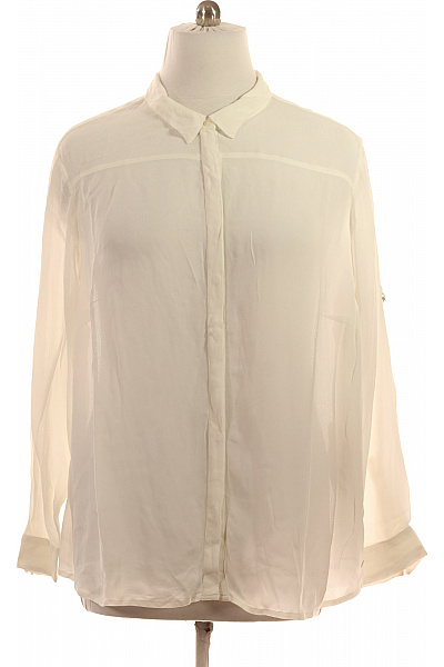 s.OLIVER Dámská viskózová košile dlouhý rukáv elegantní průhledná bílá Vel. 52 | s.OLIVER | obrázek 2