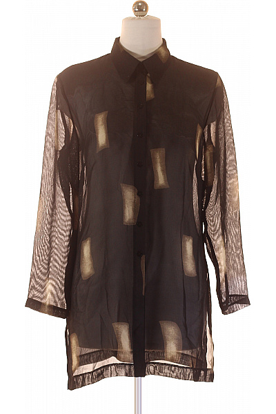 Marks & Spencer Dámská polyesterová průhledná černá košile dlouhá vzorovaná elegantní Velikost XXL | Marks & Spencer | obrázek 2