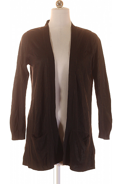 Marks & Spencer Dámský akrylový kardigan hnědý žebrovaný volný lehký bez zapínání Velikost M | Marks & Spencer | obrázek 2