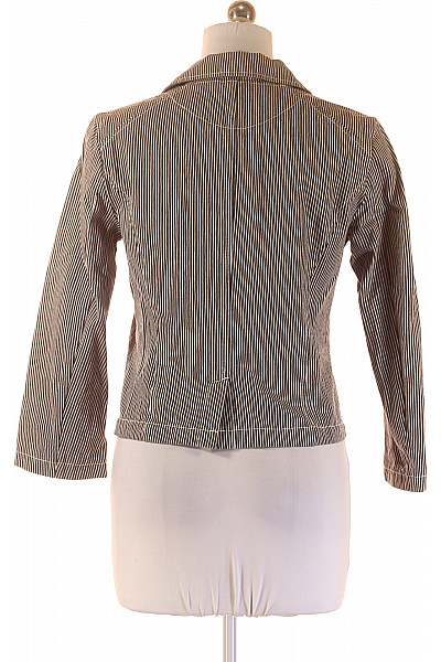 Ichi Bavlněné sako letní krátké pruhované vypasované na běžné nošení Velikost l | Ichi | obrázek 3