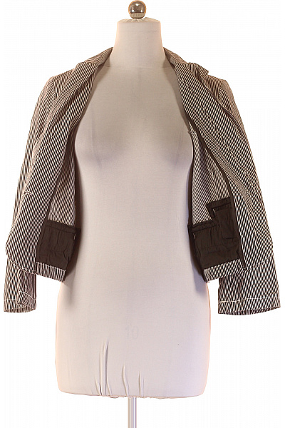 Ichi Bavlněné sako letní krátké pruhované vypasované na běžné nošení Velikost l | Ichi | obrázek 4