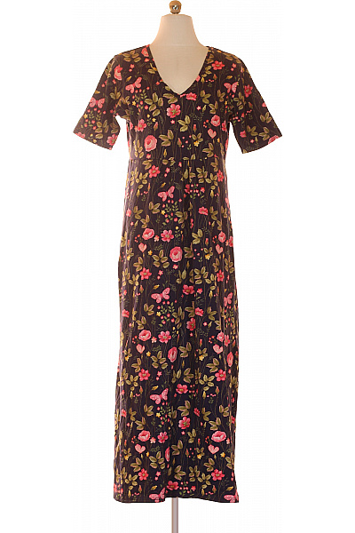 CAMILLE Dámské šaty s krátkým rukávem květované volnočasové dlouhé Vel. M | CAMILLE | obrázek 2