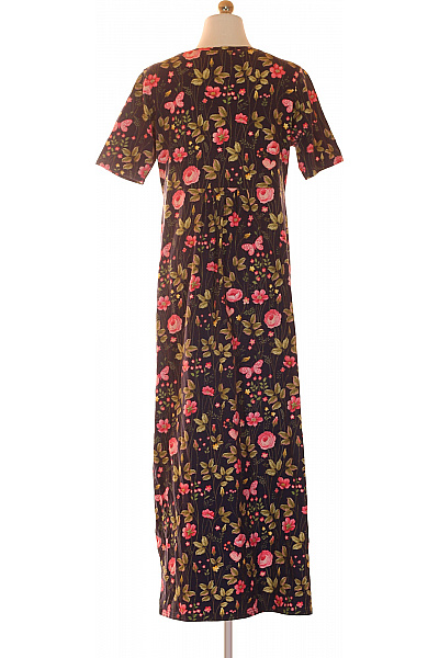 CAMILLE Dámské šaty s krátkým rukávem květované volnočasové dlouhé Vel. M | CAMILLE | obrázek 3