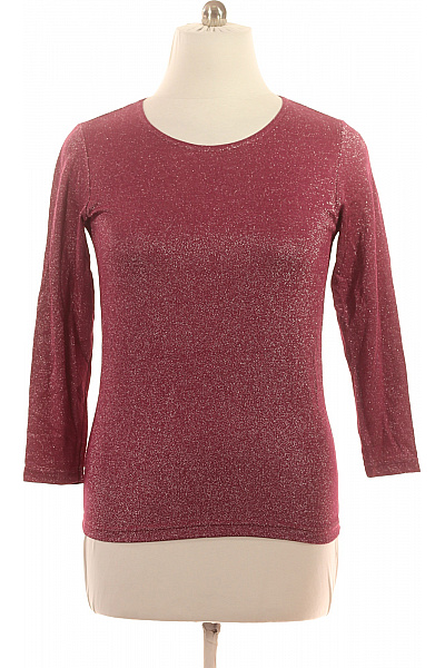 Dámská Polyamidová Halenka Bordó Lesklá S Dlouhým Rukávem Elegantní Na Párty Velikost L | Unimoda | obrázek 2