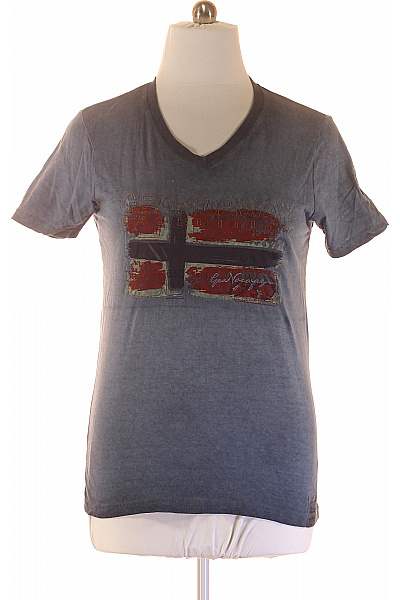 Pánské Tričko s Potiskem Modré Geographical Norway Vel. M | Geographical Norway | obrázek 2