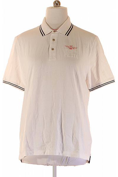 Aeronautica Militare Pánské Tričko Bílé Second Hand