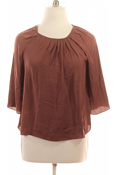 ZARA Dámská hnědá polyesterová společenská halenka volná elegantní Vel. L | ZARA | obrázek 2