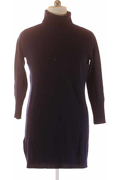 Pletené šaty Kašmírové Modré Vel. 44