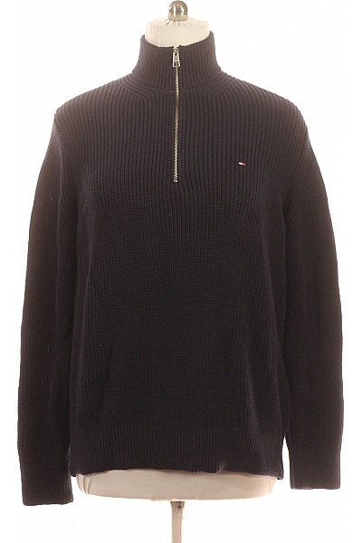 TOMMY HILFIGER Pánský tmavě modrý hrubě pletený rolák na zip Vel. L | TOMMY HILFIGER | obrázek 2