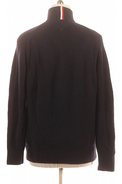 TOMMY HILFIGER Pánský tmavě modrý hrubě pletený rolák na zip Vel. L | TOMMY HILFIGER | obrázek 3