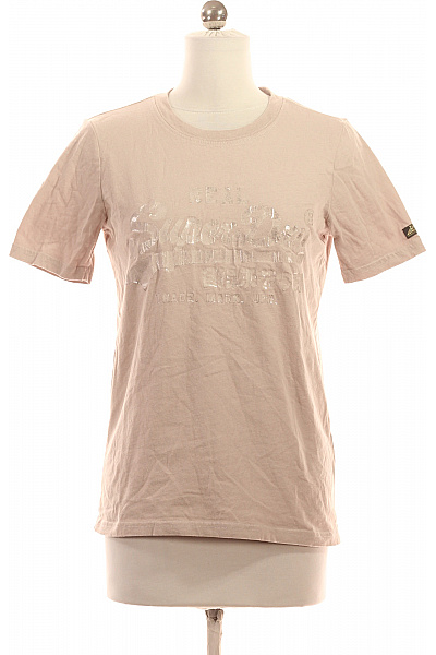 Dámské Tričko S Potiskem Béžové SUPERDRY Vel. 34