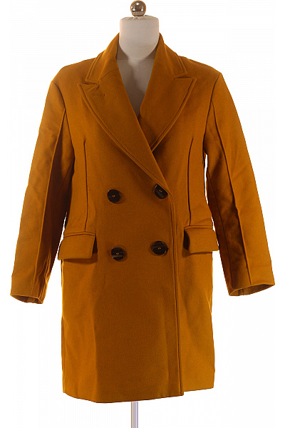 MANGO Dámský Kabát Žlutý Vel. S