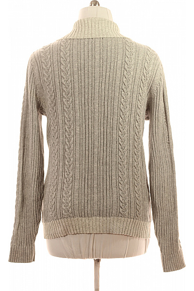 Gap Pánský šedý kardigan pletený copánkový vzor propínací s límcem Velikost L | Gap | obrázek 2