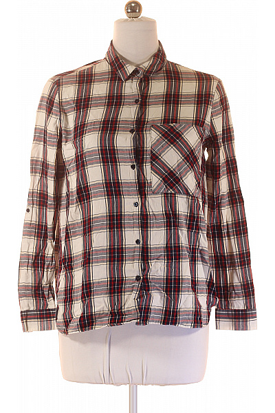 ZARA Dámská kostkovaná košile s dlouhým rukávem a náprsní kapsou Velikost M | ZARA | obrázek 2