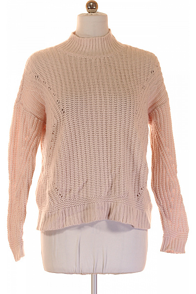 ESISTO Dámský vlněný hrubě pletený rolák růžový volný podzimní Velikost M | ESISTO | obrázek 2