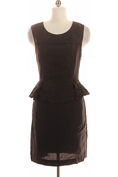 InWear Černé pouzdrové šaty s peplum sukní lněné elegantní krátké Vel. 38 | InWear | obrázek 2