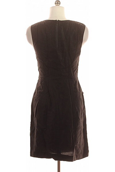 InWear Černé pouzdrové šaty s peplum sukní lněné elegantní krátké Vel. 38 | InWear | obrázek 3