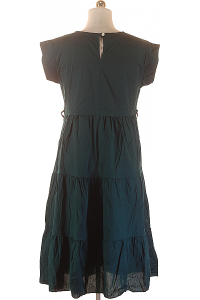 NEW COLLECTION Dámské Zelené Letní Šaty Volné Empírové Tiered Jednoduché Denní Velikost M | NEW COLLECTION | obrázek 2