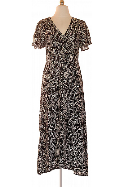 sinsay Dámské šaty s krátkým rukávem květované černé Velikost M | sinsay | obrázek 2